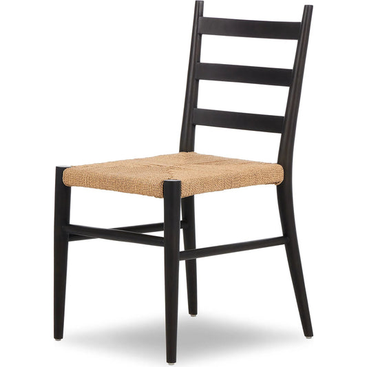 Ladder Back Outdoor Dining Chair by Four Hands. Made from 100% polyethylene, solid teak in a transitional style.