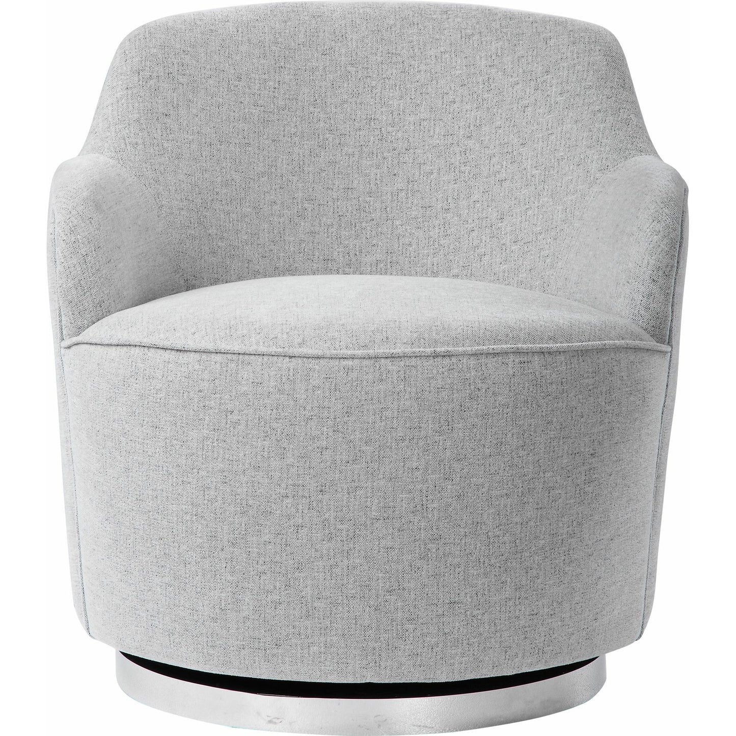 001 SR-766710 | Additional Silo | Hobart Casual Swivel Chair by Uttermost. Made from plywood, stainless steel, fabric, foam in a modern style.
