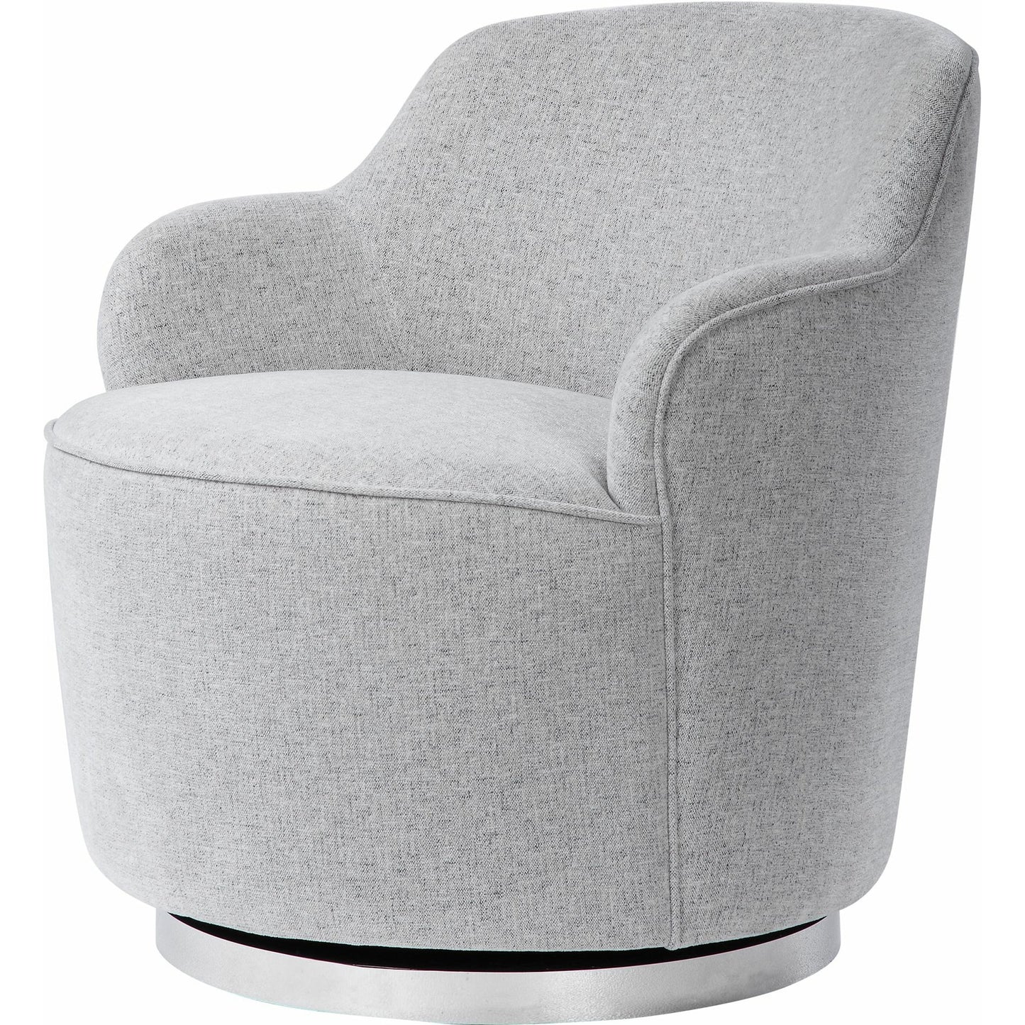 002 SR-766710 | Additional Silo | Hobart Casual Swivel Chair by Uttermost. Made from plywood, stainless steel, fabric, foam in a modern style.