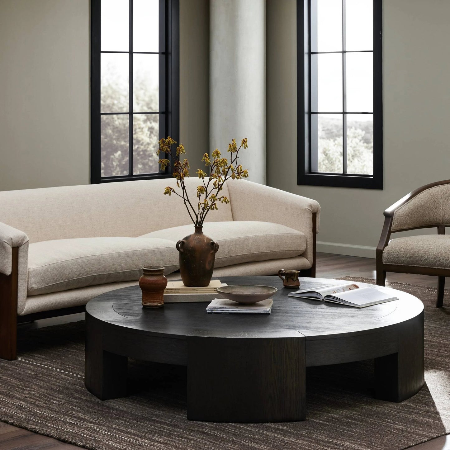 039 SI-2137587 | Lifestyle | Sheffield Coffee Table by Four Hands. Made from oak veneer in a modern style.