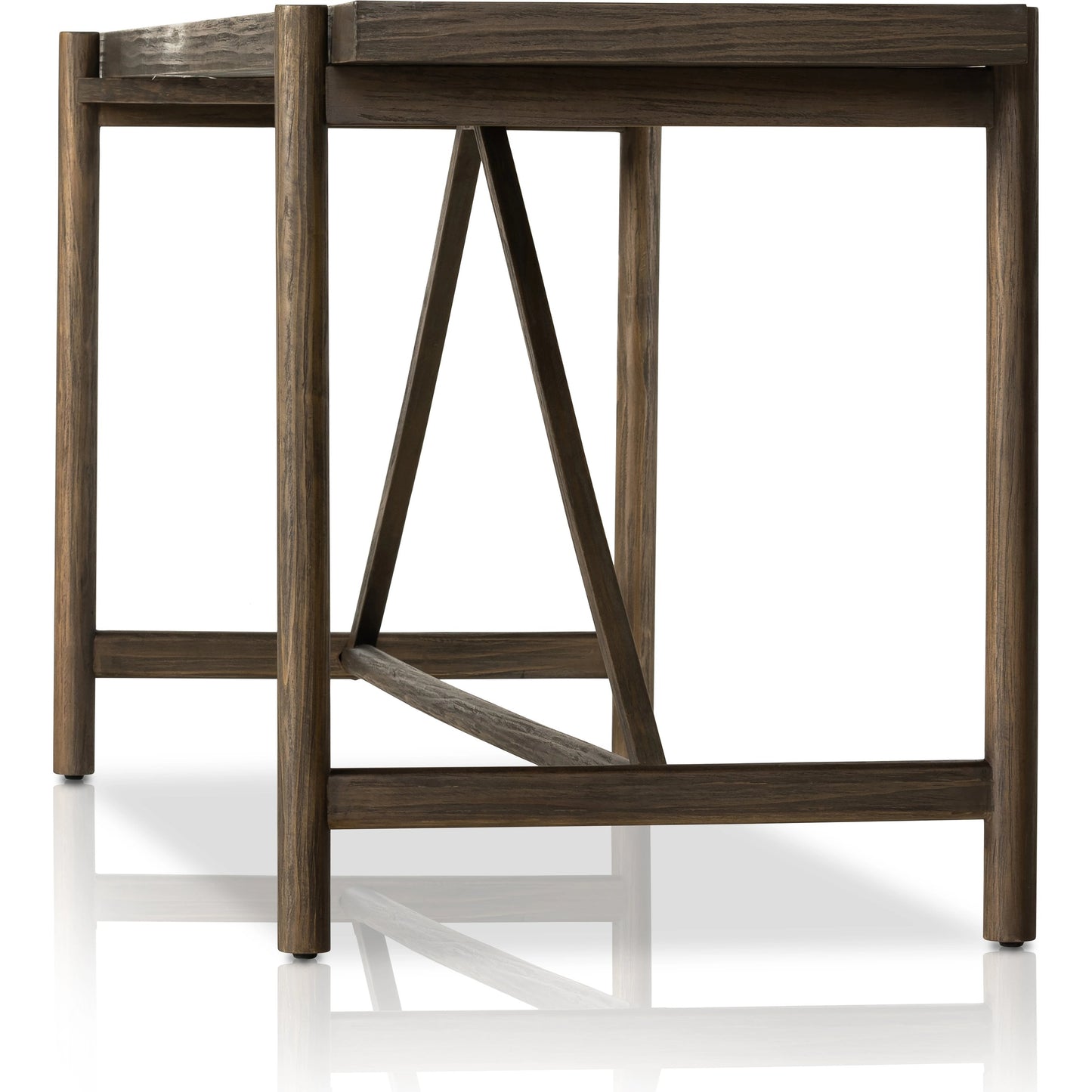 002 SI-1977342 | Additional Silo | Goldthwaite Console Table by Four Hands in sienna brown. Made from solid pine, poplar plywood in a modern style.