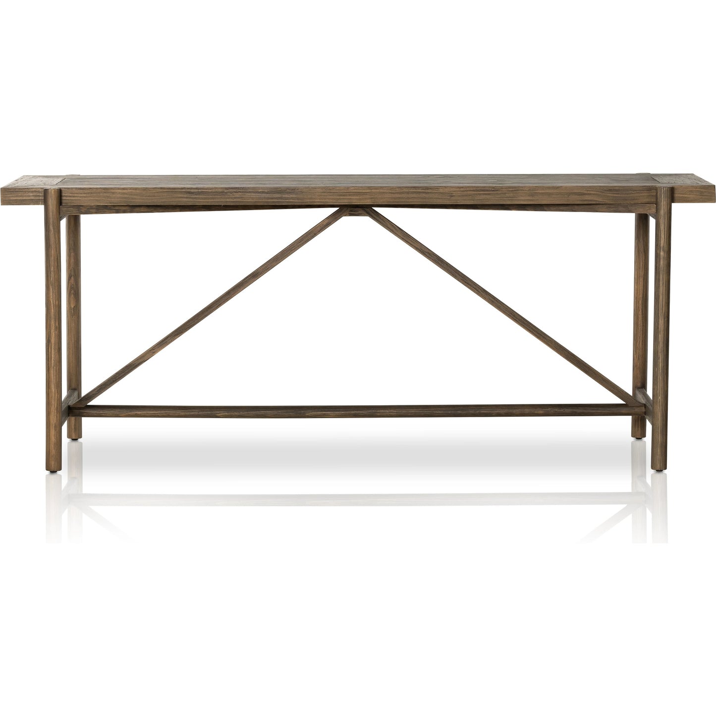 003 SI-1977342 | Additional Silo | Goldthwaite Console Table by Four Hands in sienna brown. Made from solid pine, poplar plywood in a modern style.