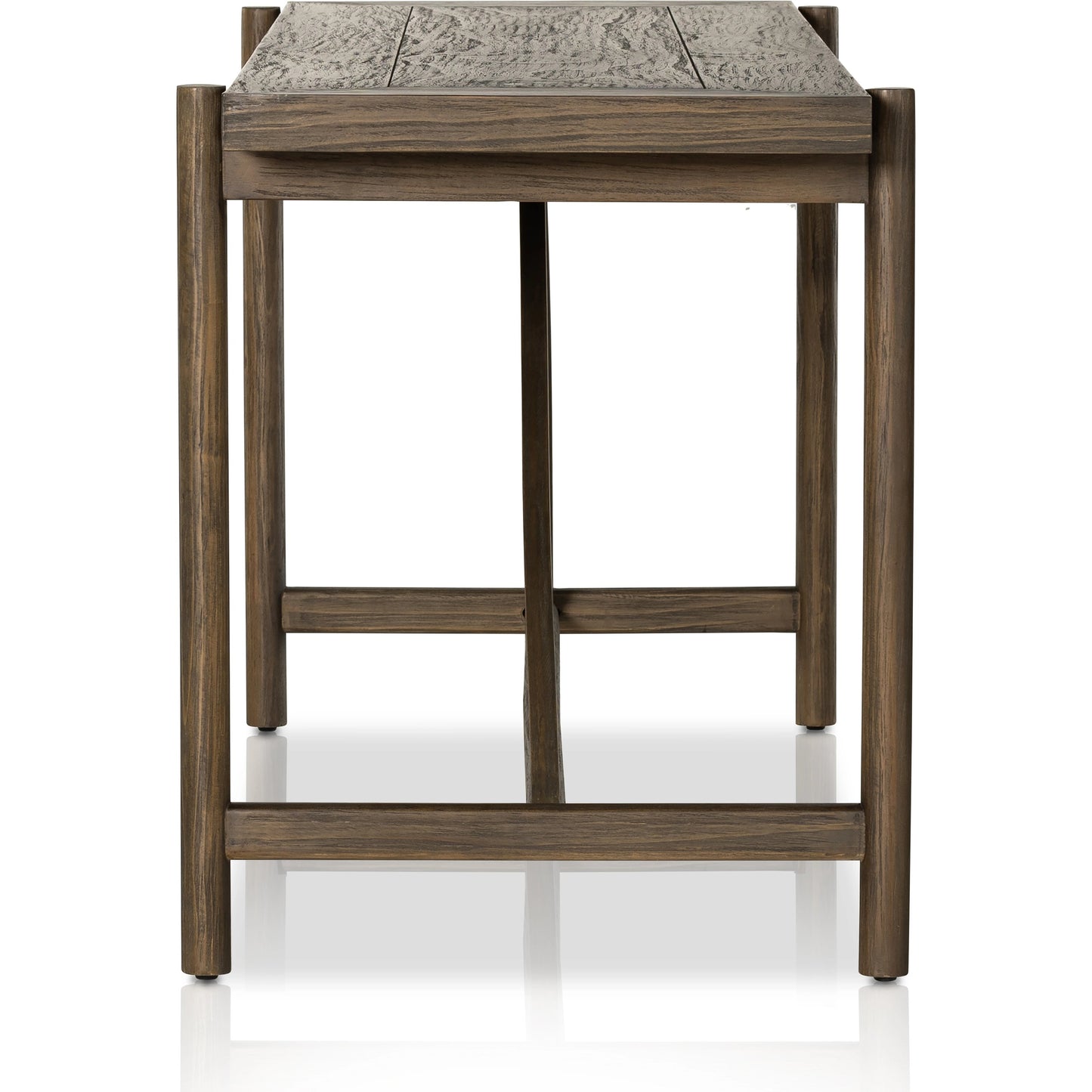005 SI-1977342 | Additional Silo | Goldthwaite Console Table by Four Hands in sienna brown. Made from solid pine, poplar plywood in a modern style.