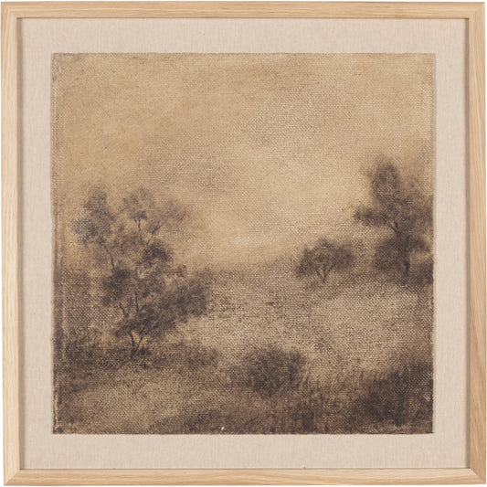 001 SI-1903063 | Primary Silo | Viewpoint I by Aileen Fitzgerald by Four Hands. Made from vertical grain white oak, textured fine art paper, linen backer in a transitional style.