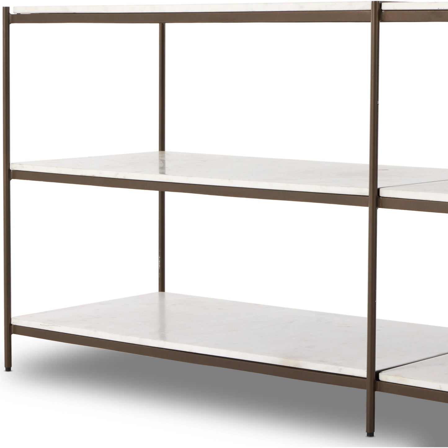 018 SI-2001301 | Additional Silo | Felix Large Console Table by Four Hands. Made from iron, solid marble, engineered hardwood in a modern style.