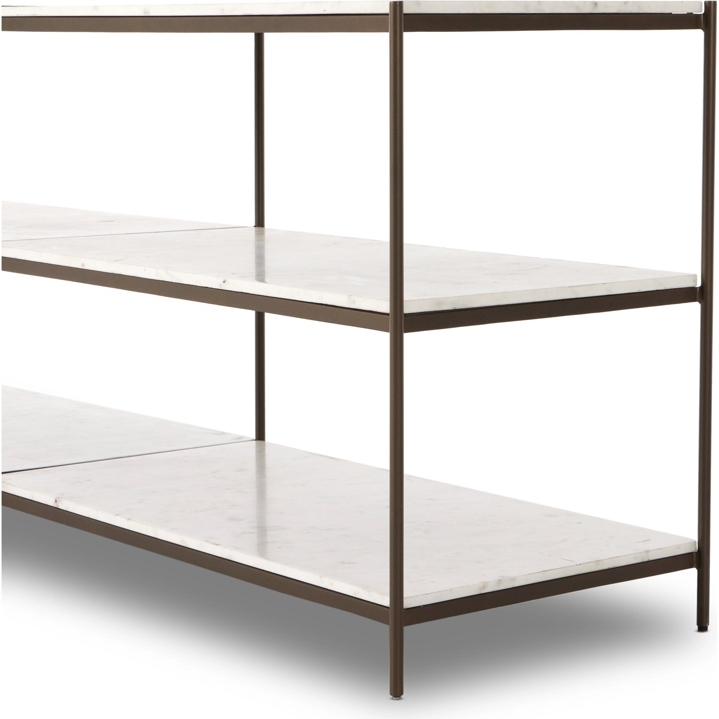 019 SI-2001301 | Additional Silo | Felix Large Console Table by Four Hands. Made from iron, solid marble, engineered hardwood in a modern style.