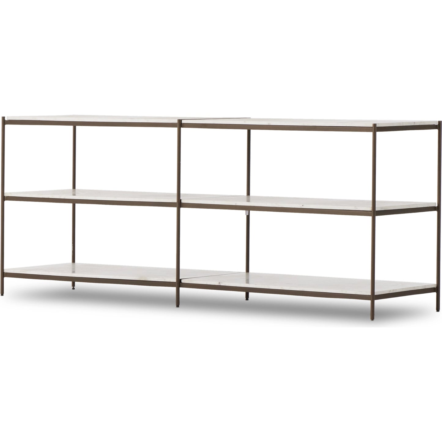 008 SI-2001301 | Additional Silo | Felix Large Console Table by Four Hands. Made from iron, solid marble, engineered hardwood in a modern style.