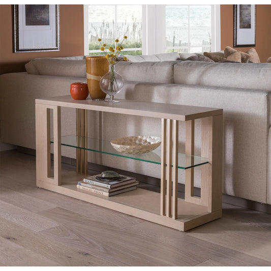 St Ives Sofa Table by Artistica Home in sandrift. Made from unique in a transitional style.