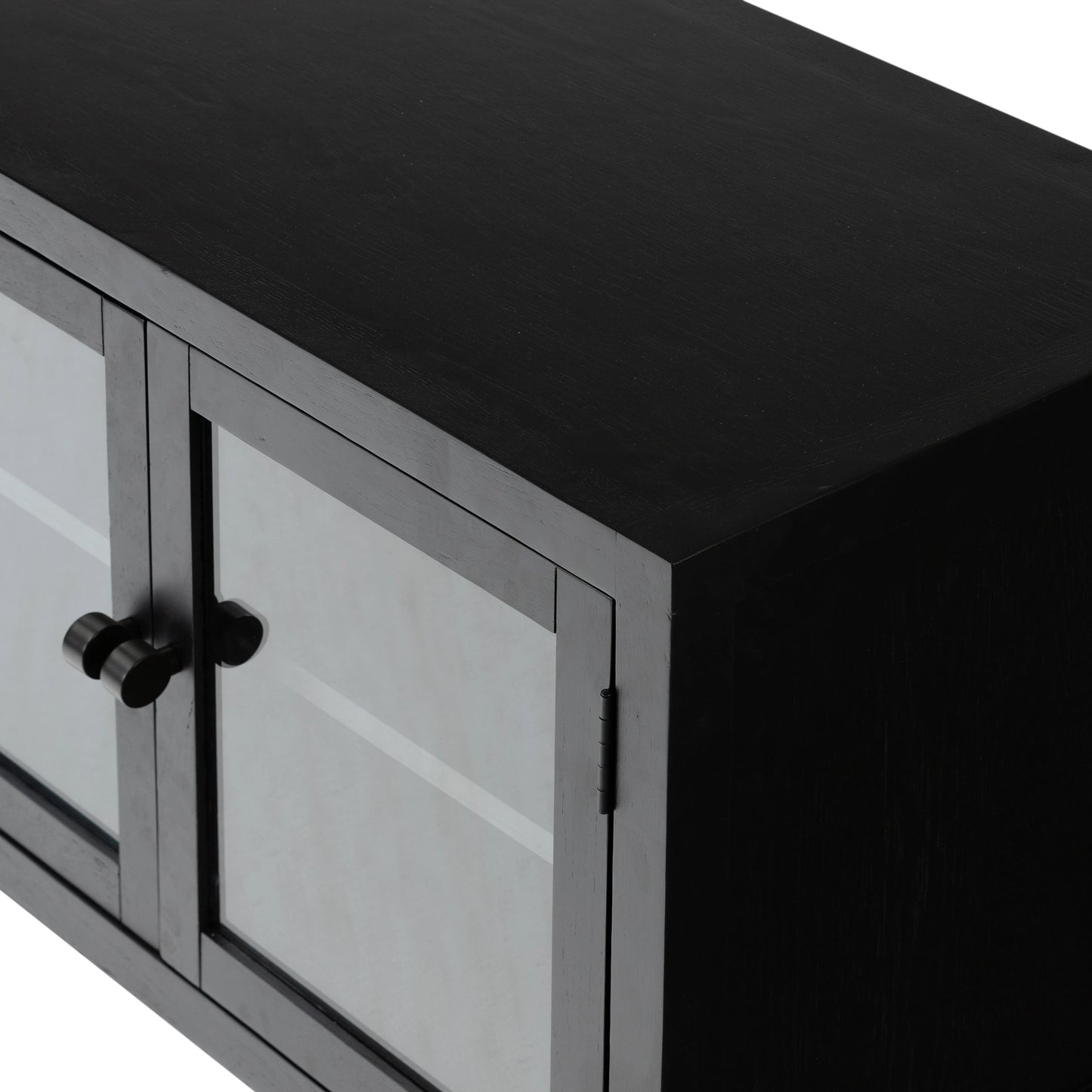 008 SI-2001543 | Additional Silo | Laker Media Console by Four Hands in black oak. Made from solid oak, rush, oak veneer in a modern style.