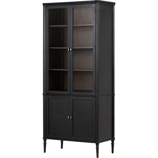 001 SI-2074800 | Primary Silo | Toulouse Cabinet by Four Hands in distressed black oak, honey grey oak. Made from solid oak, oak veneer in a modern style.