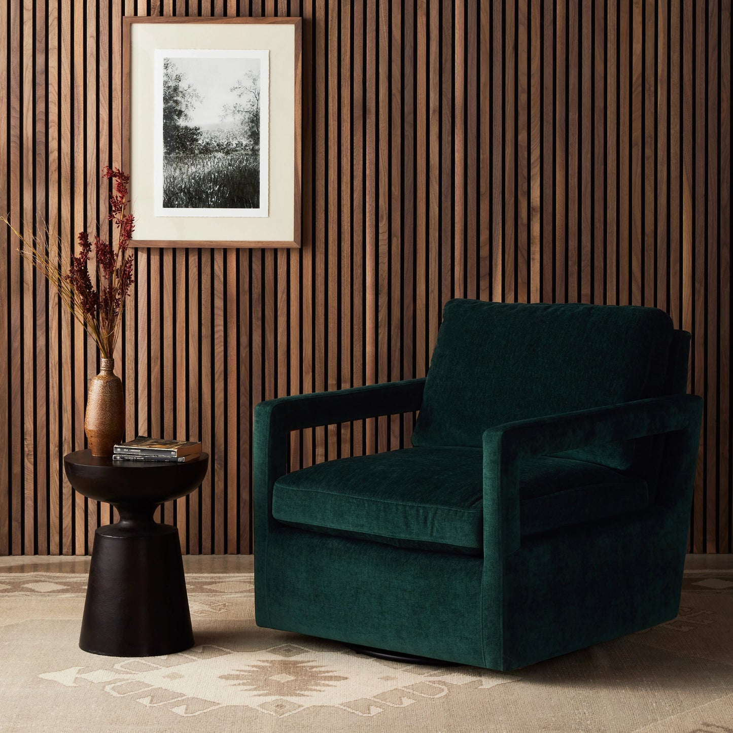 029 SI-1977643 | Lifestyle | Olson Swivel Chair by Four Hands. Made from unique in a modern style.