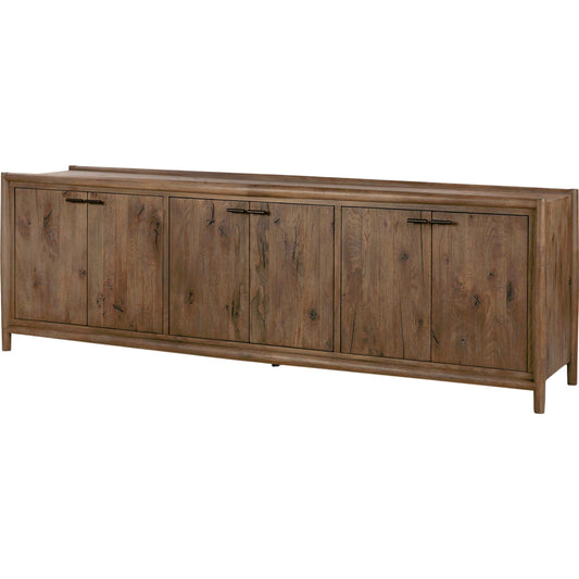 016 SI-2001369 | Primary Silo | Glenview 6 Door Sideboard by Four Hands in weathered oak veneer. Made from solid oak, thick oak veneer in a modern style.