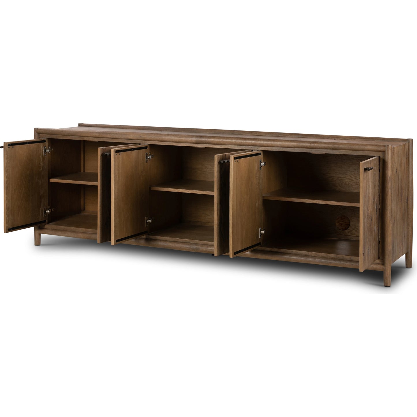 003 SI-2001369 | Additional Silo | Glenview 6 Door Sideboard by Four Hands in weathered oak. Made from solid oak, thick oak veneer in a modern style.