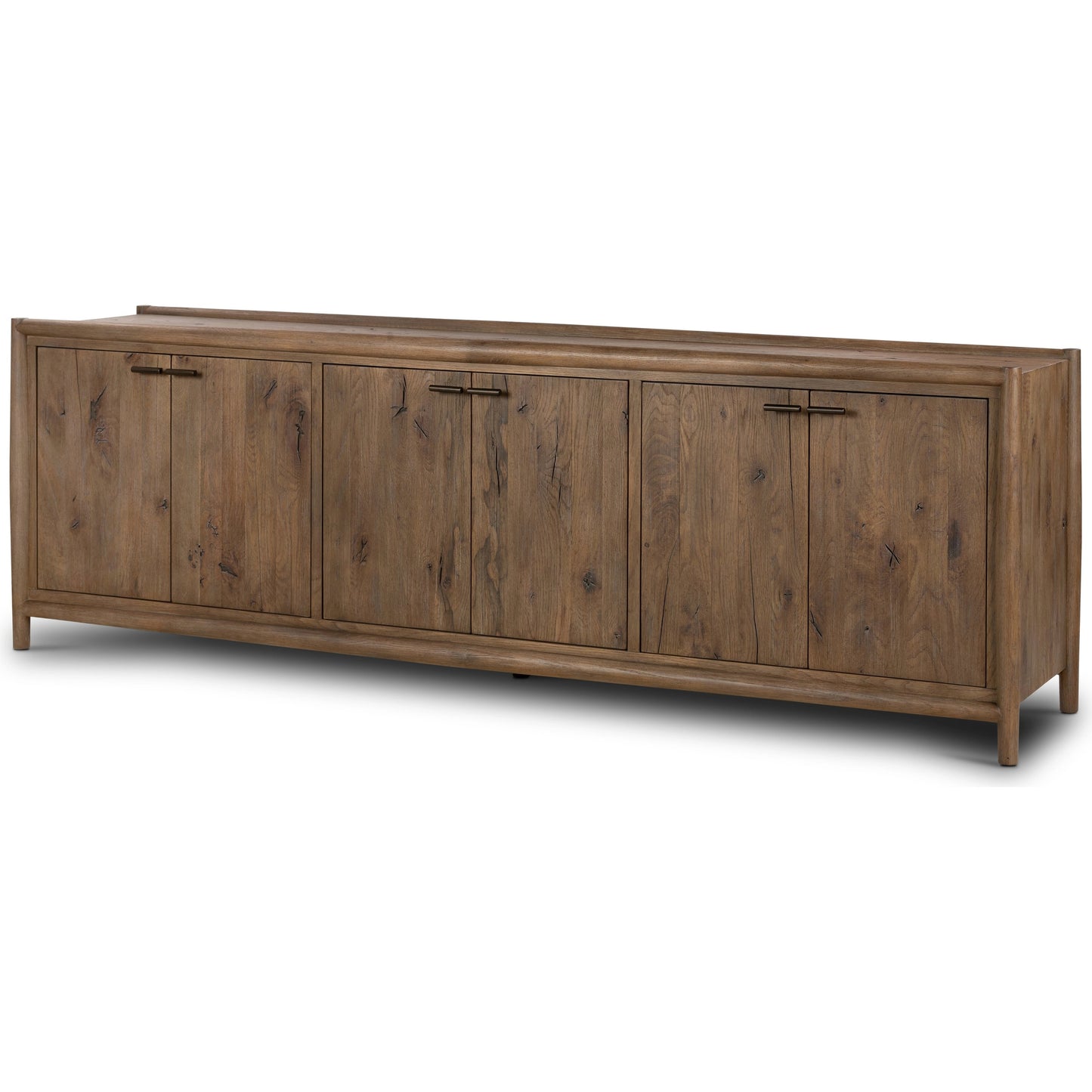 001 SI-2001369 | Additional Silo | Glenview 6 Door Sideboard by Four Hands in weathered oak. Made from solid oak, thick oak veneer in a modern style.