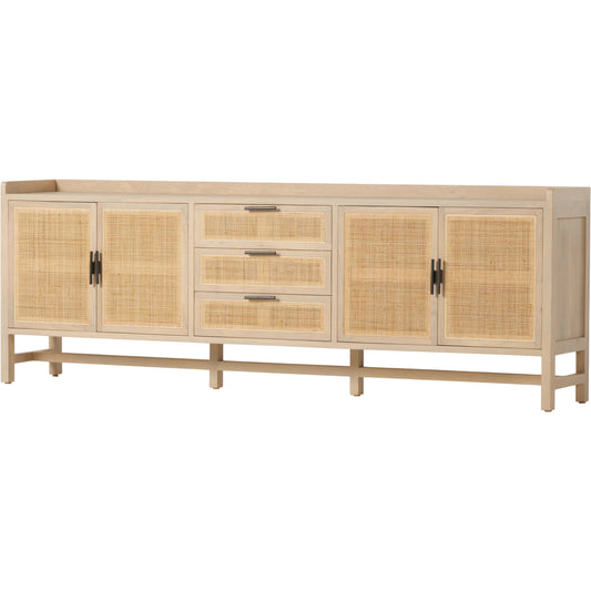 001 SI-2074167 | Primary Silo | Caprice 96" Sideboard by Four Hands in natural mango. Made from solid mango, iron, cane in a modern style.