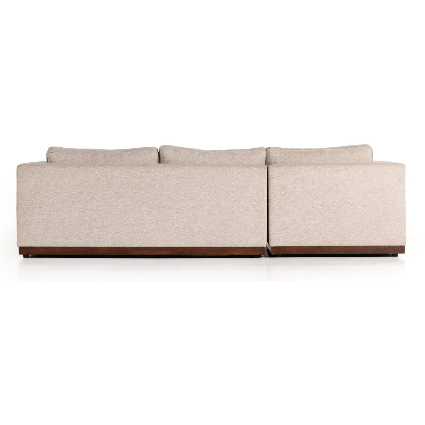 009 SI-1902959 | Additional Silo | Lawrence 2-Piece Sectional with Chaise by Four Hands in nova taupe. Made from 100% polyester, solid rosa morada, solid pine in a modern style.