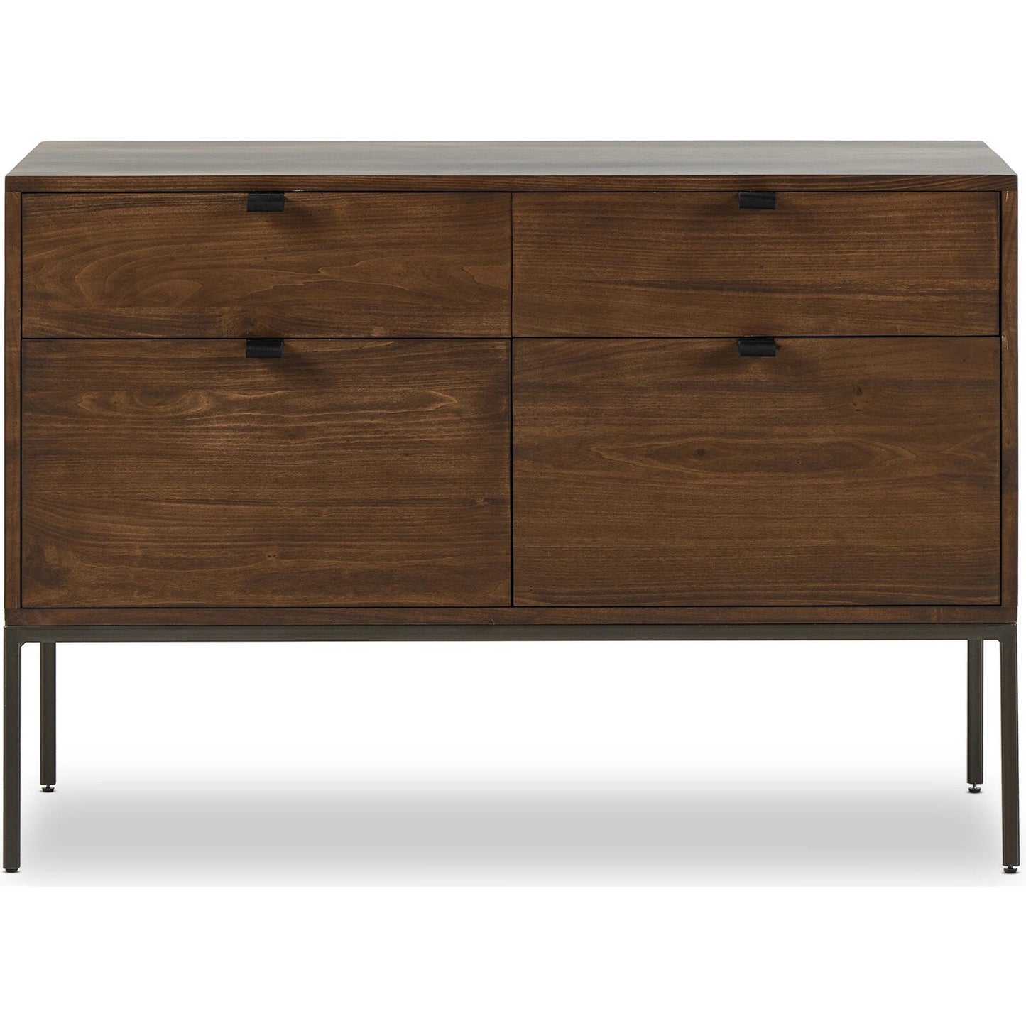006 SI-2137671 | Additional Silo | Trey Modular Wide Filing Cabinet by Four Hands. Made from solid poplar, top grain leather, iron in a modern style.