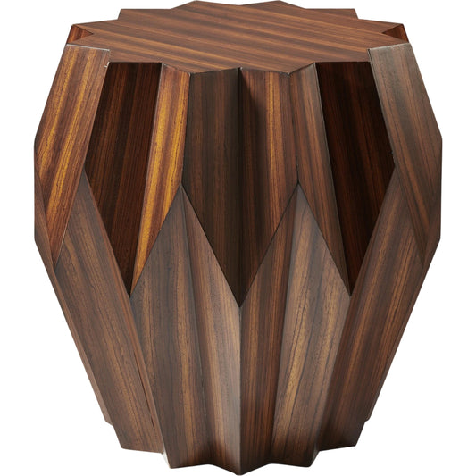 Origami Table by Global Views in dark walnut, walnut, zebra. Made from birch, mdf in a modern style.