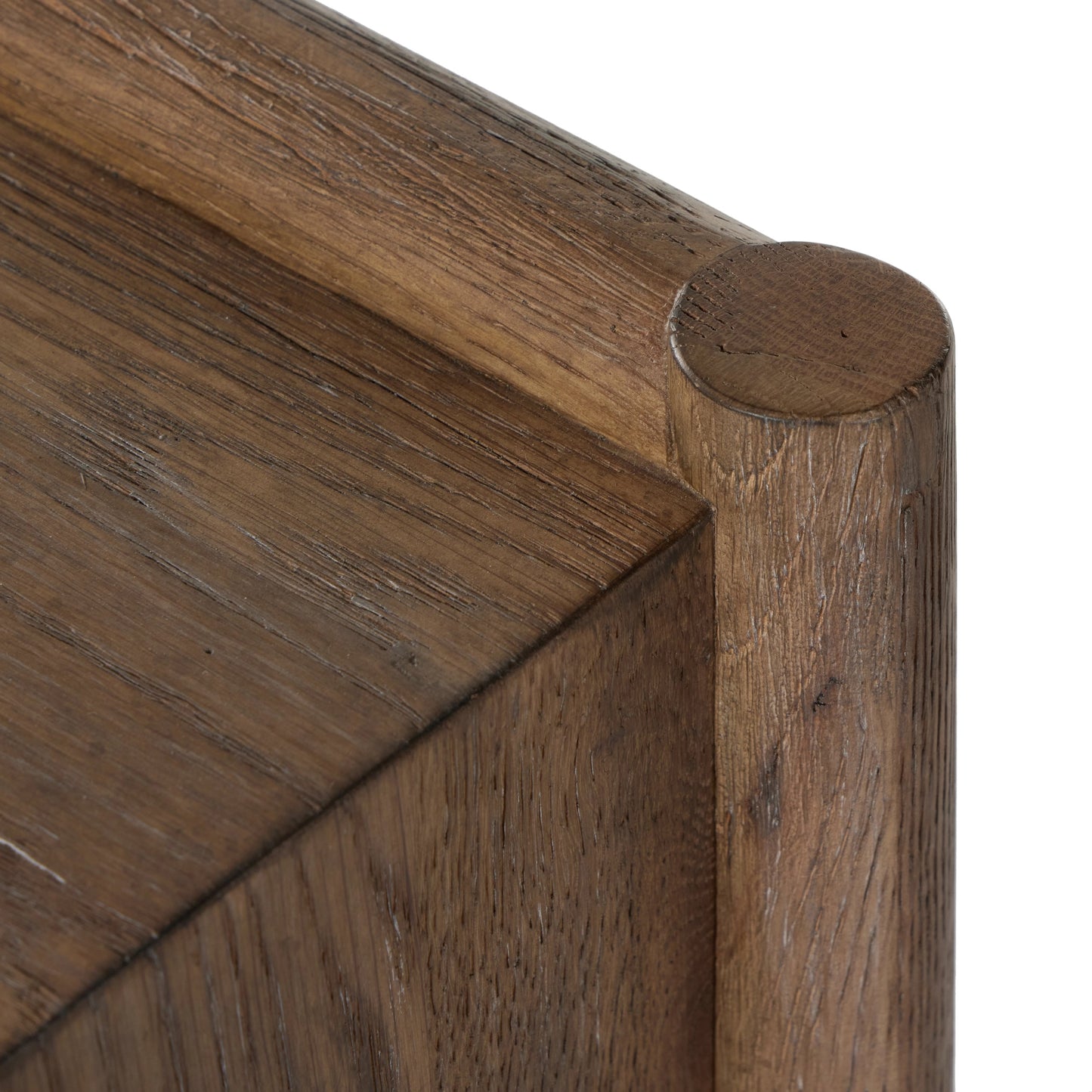 004 SI-2001377 | Additional Silo | Glenview Console Table by Four Hands in weathered oak. Made from solid oak, thick oak veneer, engineered hardwood in a modern style.