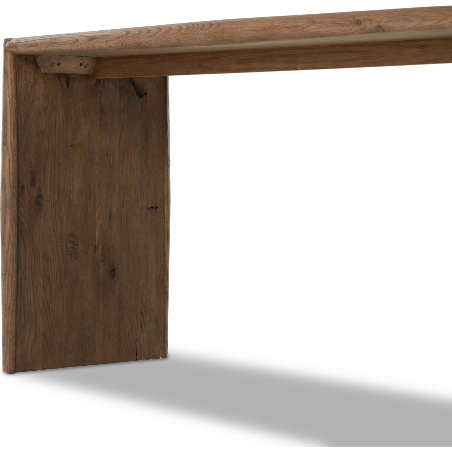 006 SI-2001377 | Additional Silo | Glenview Console Table by Four Hands in weathered oak. Made from solid oak, thick oak veneer, engineered hardwood in a modern style.