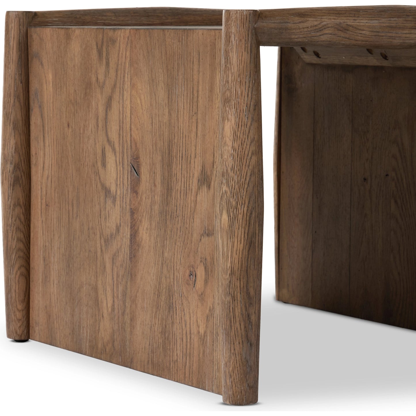 008 SI-2001380 | Additional Silo | Glenview End Table by Four Hands in weathered oak. Made from solid oak, thick oak veneer, engineered hardwood in a modern style.