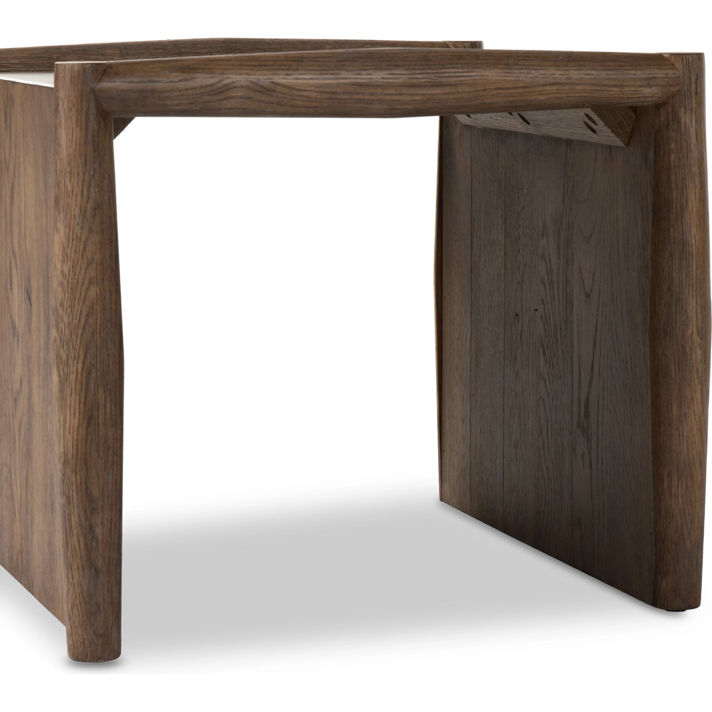 009 SI-2001380 | Additional Silo | Glenview End Table by Four Hands in weathered oak. Made from solid oak, thick oak veneer, engineered hardwood in a modern style.