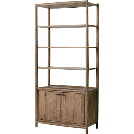 001 SI-2001374 | Primary Silo | Glenview Bookcase by Four Hands in weathered oak. Made from unique in a modern style.