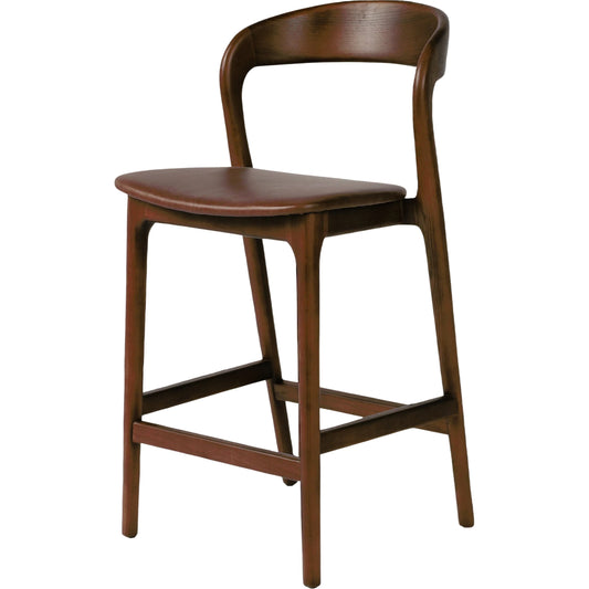 Amare Counter Stool by Four Hands. Made from top grain leather, solid ash in a modern style.