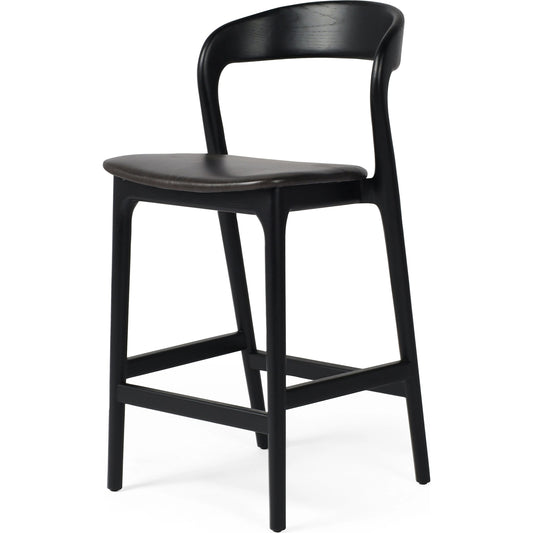 Amare Counter Stool by Four Hands. Made from top grain leather, solid ash in a modern style.