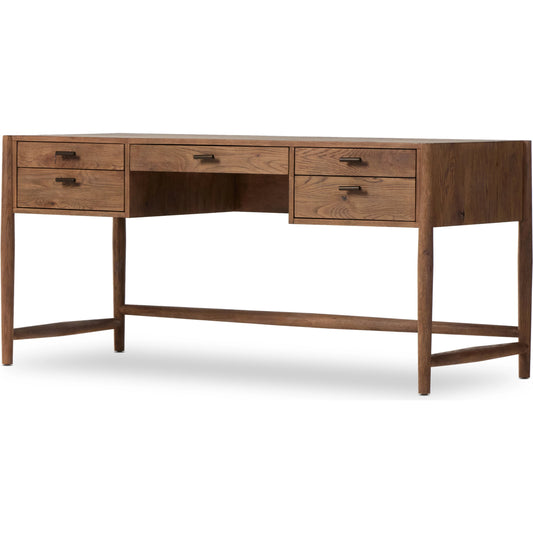 001 SI-2001378 | Additional Silo | Glenview Desk by Four Hands in weathered oak. Made from solid oak, thick oak veneer in a modern style.