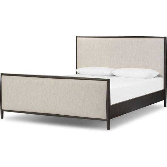 001 SI-2519183 | Primary Silo | Glenview Bed by Four Hands in essence natural, smoked black oak. Made from 49% viscose (rayon), 22% flax/linen, 18% polyester, 11% cotton, solid oak in a transitional style.