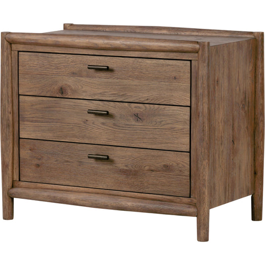 014 SI-2001381 | Primary Silo | Glenview Nightstand by Four Hands in weathered oak veneer. Made from thick oak veneer, solid oak in a modern style.
