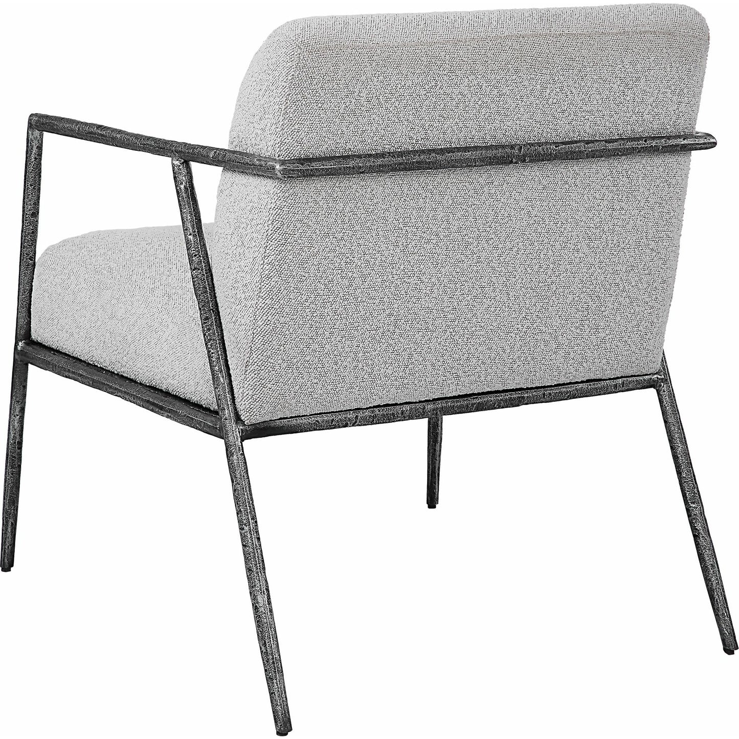 004 SI-1789756 | Additional Silo | Brisbane Chair by Uttermost in ivory, gray and charcoal. Made from cast iron, mdf, foam, fabric in a transitional style.