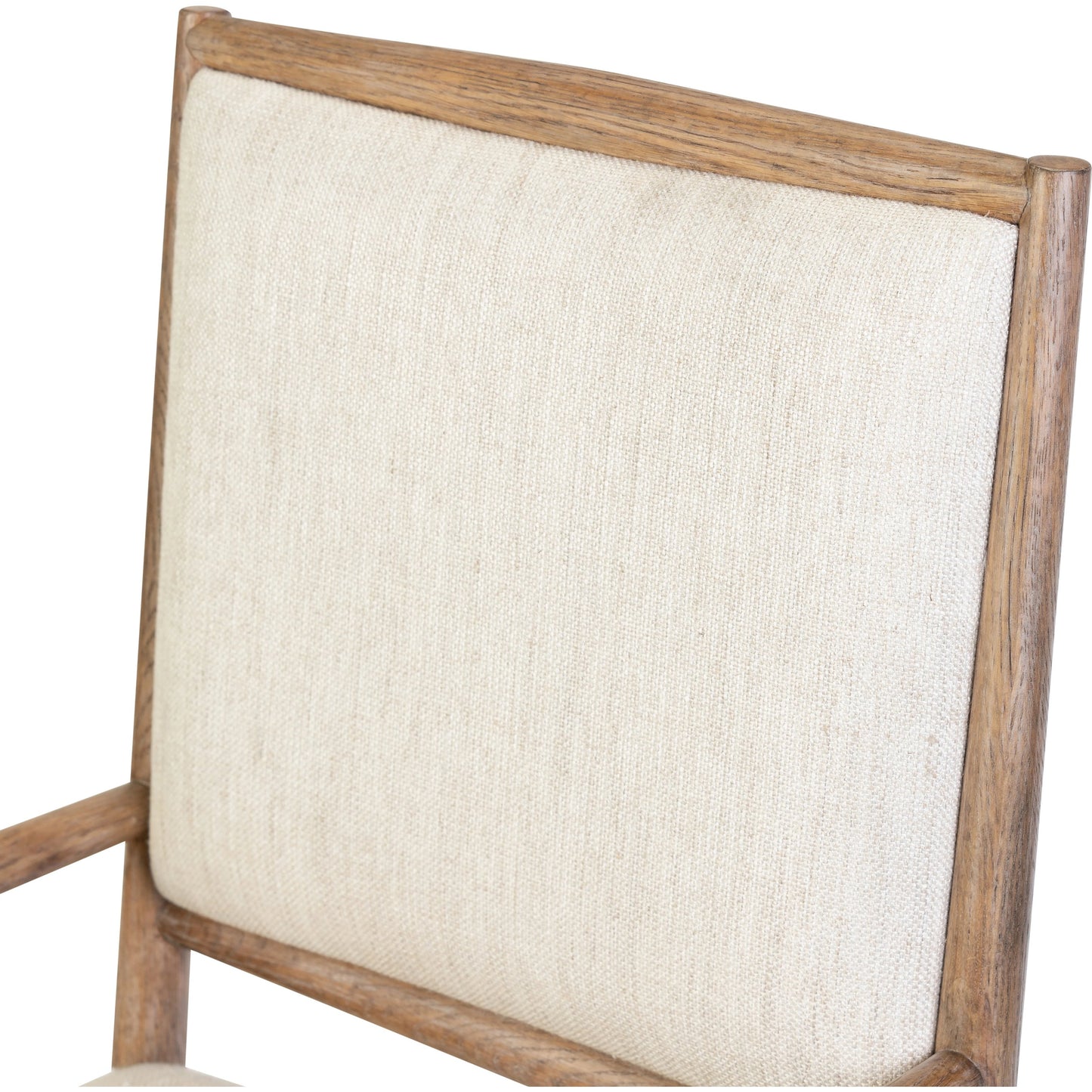 006 SI-2074330 | Additional Silo | Glenview Dining Armchair by Four Hands in essence natural, weathered oak. Made from 49% viscose (rayon), 22% flax, linen, 18% polyester, 11% cotton, solid oak in a modern style.
