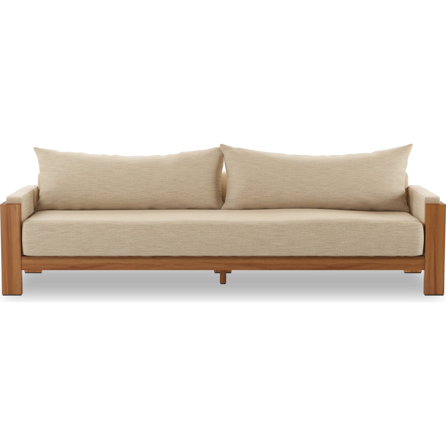 003 SI-2001096 | Additional Silo | Chapman Outdoor Sofa by Four Hands in casa cream, natural teak-fsc. Made from 100% olefin, solid fsc®-certified teak, 59% polyurethane foam, 30% polyester fiber, 11% polyester fiber batting in a modern style.