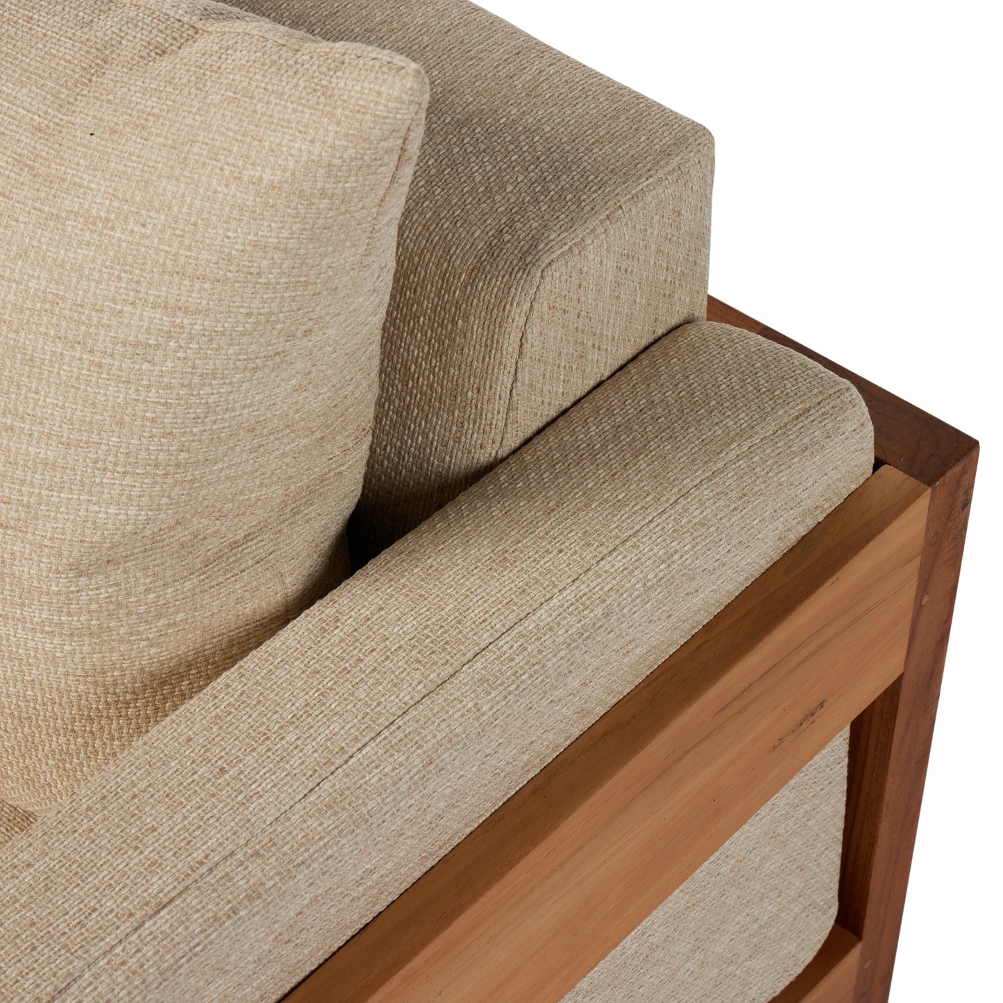 007 SI-2001091 | Additional Silo | Chapman Outdoor Chair by Four Hands in casa cream, natural teak-fsc. Made from 100% olefin, solid fsc®-certified teak, 59% polyurethane foam, 30% polyester fiber, 11% polyester fiber batting in a modern style.