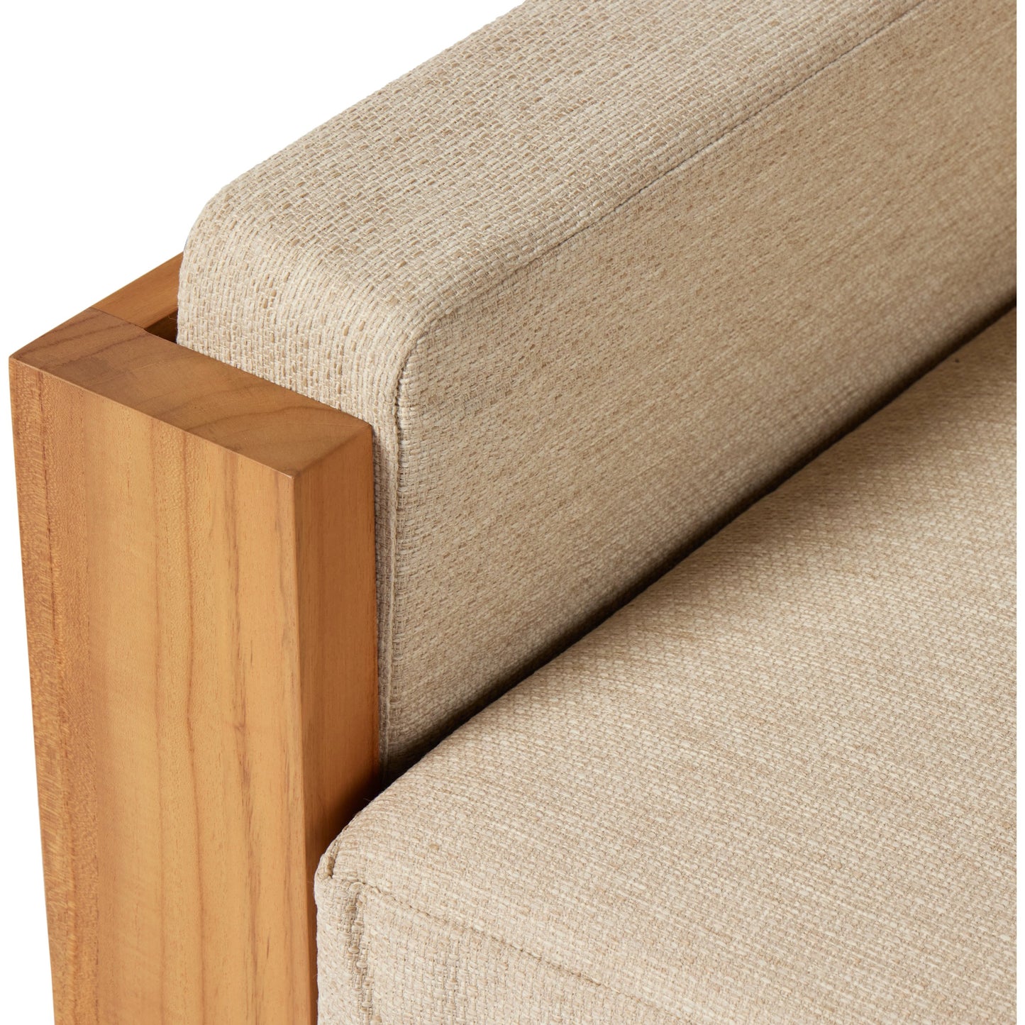 009 SI-2001091 | Additional Silo | Chapman Outdoor Chair by Four Hands in casa cream, natural teak-fsc. Made from 100% olefin, solid fsc®-certified teak, 59% polyurethane foam, 30% polyester fiber, 11% polyester fiber batting in a modern style.