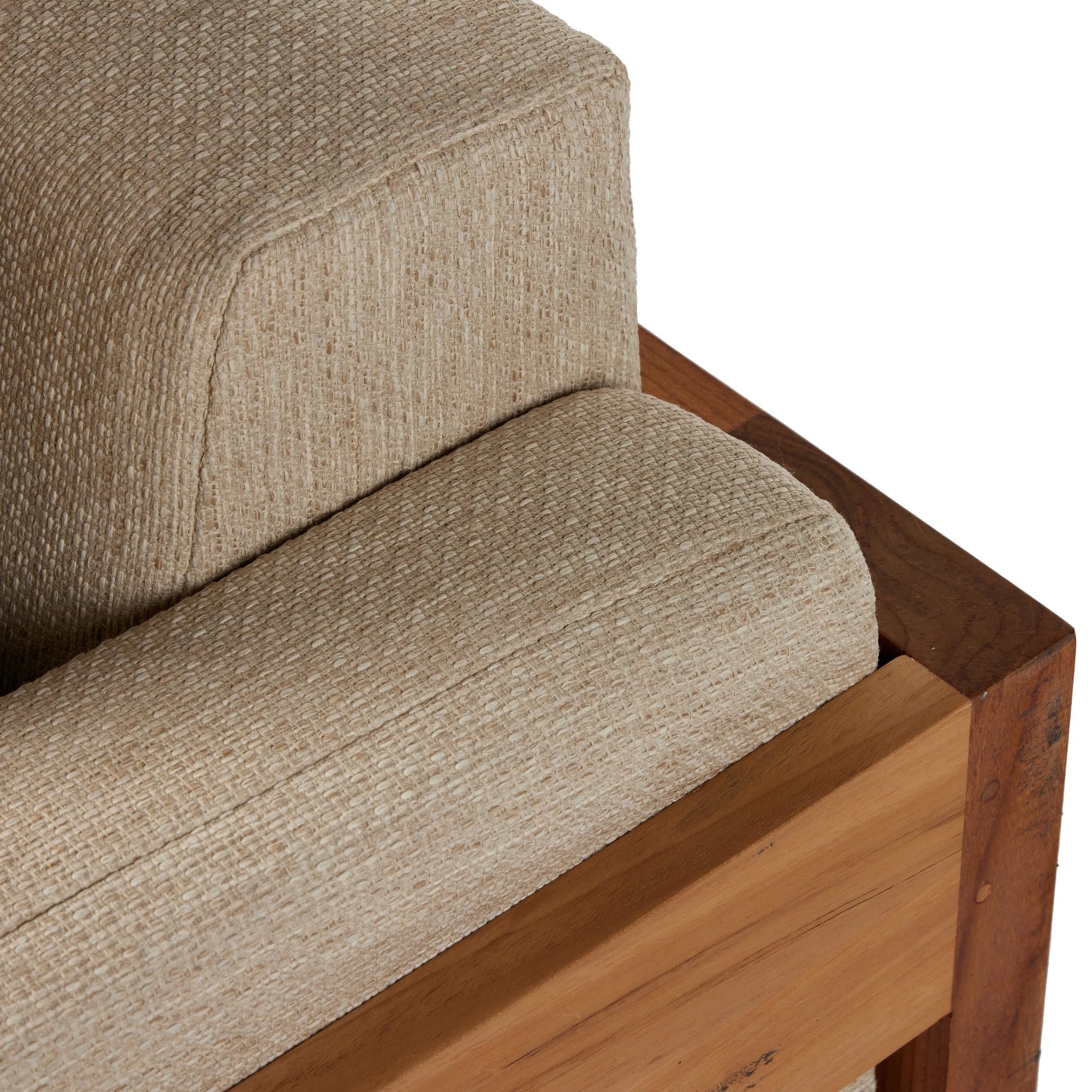 011 SI-2001091 | Additional Silo | Chapman Outdoor Chair by Four Hands in casa cream, natural teak-fsc. Made from 100% olefin, solid fsc®-certified teak, 59% polyurethane foam, 30% polyester fiber, 11% polyester fiber batting in a modern style.