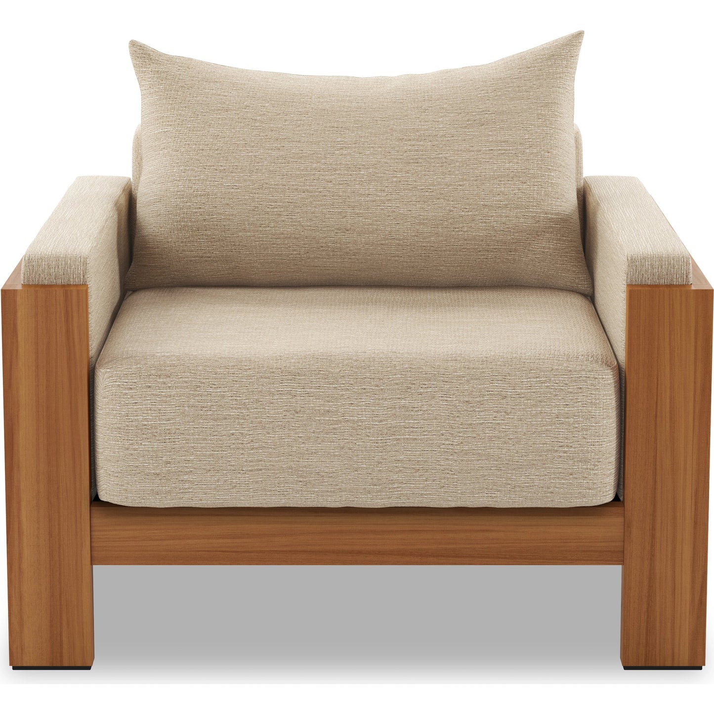 003 SI-2001091 | Additional Silo | Chapman Outdoor Chair by Four Hands in casa cream, natural teak-fsc. Made from 100% olefin, solid fsc®-certified teak, 59% polyurethane foam, 30% polyester fiber, 11% polyester fiber batting in a modern style.
