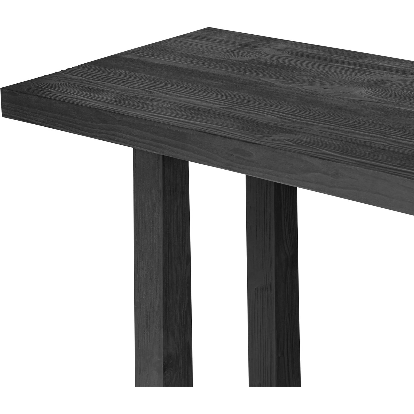 010 SI-2158370 | Closeup | Otto Console Table by Four Hands in black pine. Made from solid pine in a modern style.