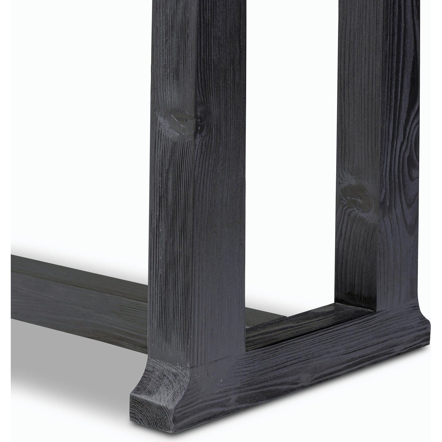 007 SI-2158370 | Closeup | Otto Console Table by Four Hands in black pine. Made from solid pine in a modern style.