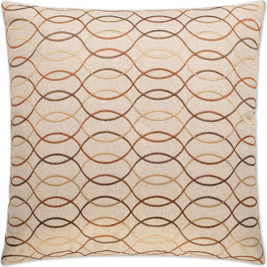 Wynn Pillow by DV Kap Home in copper. Made from 33% viscose, 26% polyester, 26% linen, 15% rayon in a transitional style.
