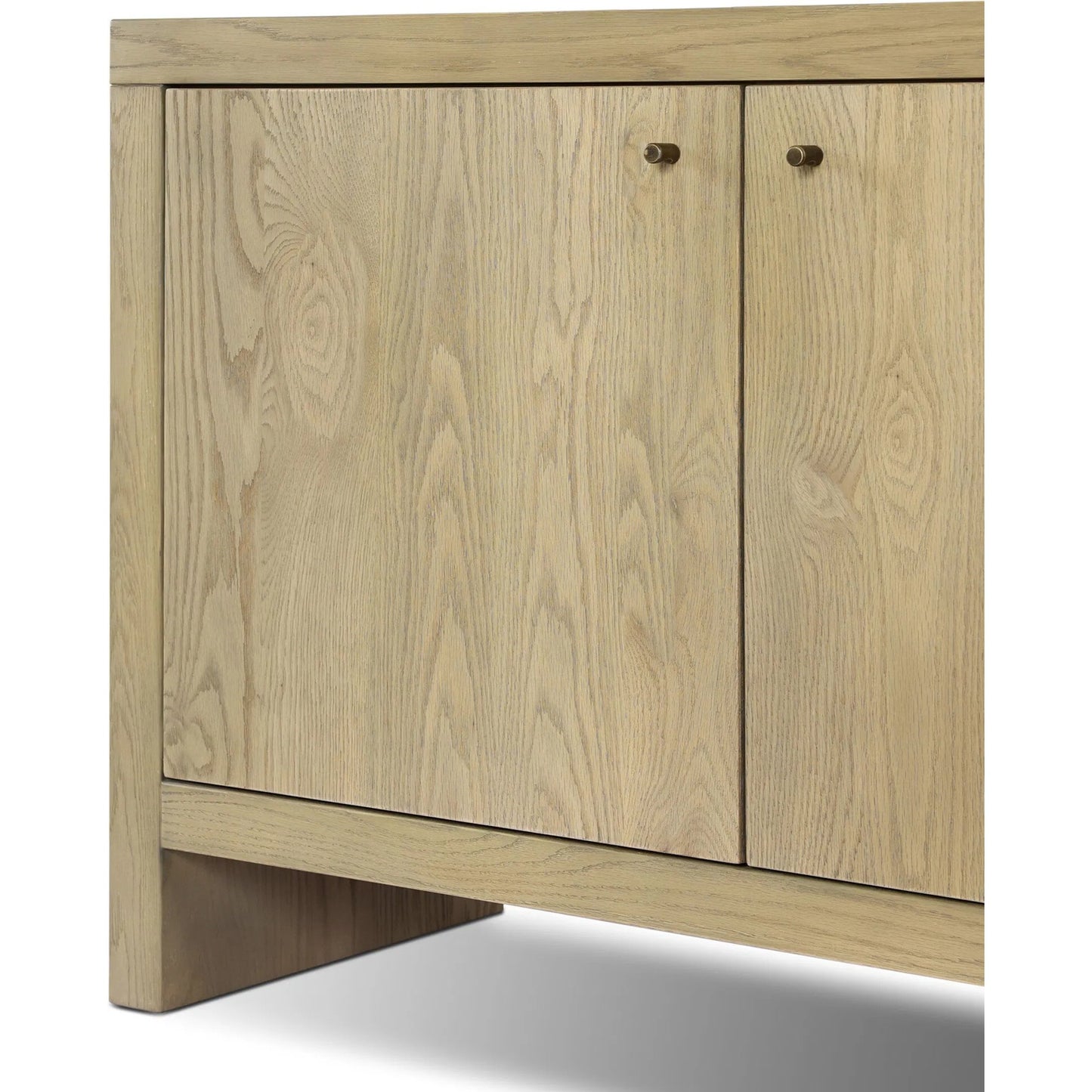 023 SI-2327613 | Closeup | Torrington Sideboard by Four Hands in sandy oak veneer, sandy oak resawn. Made from oak veneer, resawn oak veneer in a modern style.