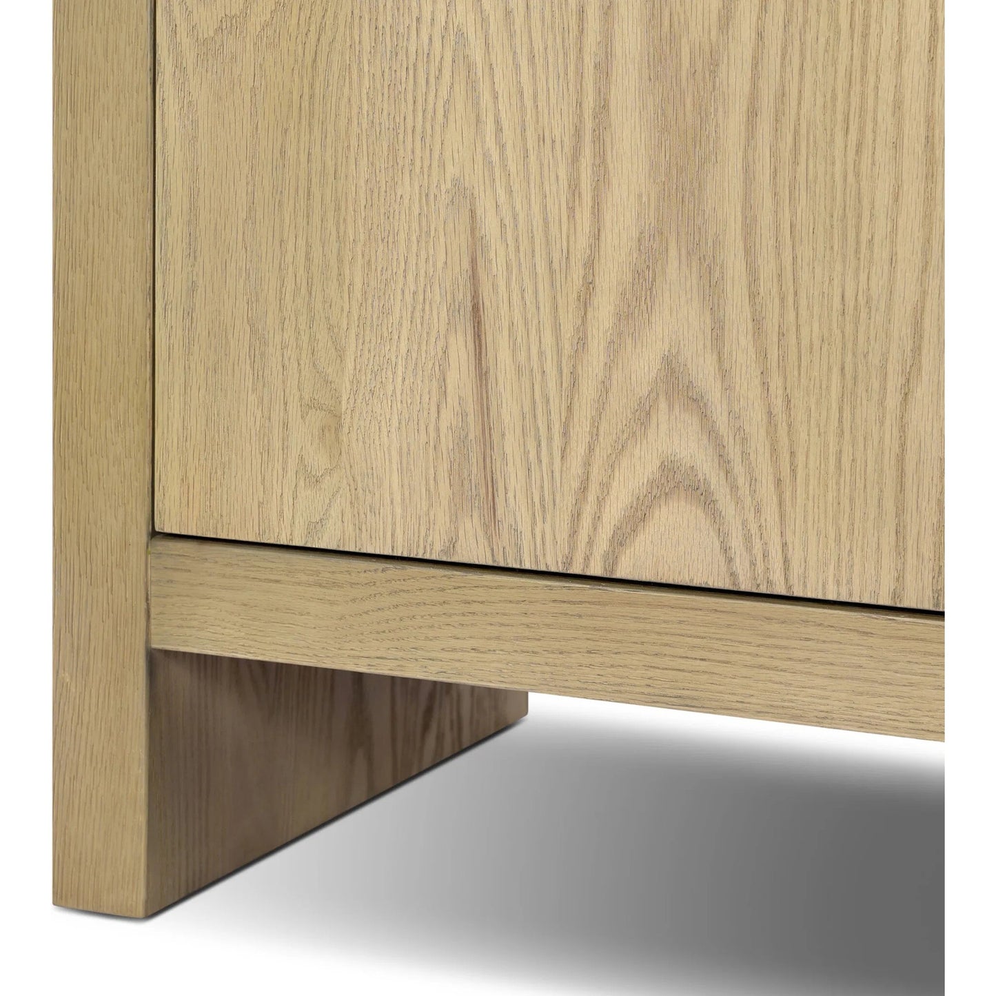 028 SI-2327613 | Closeup | Torrington Sideboard by Four Hands in sandy oak veneer, sandy oak resawn. Made from oak veneer, resawn oak veneer in a modern style.