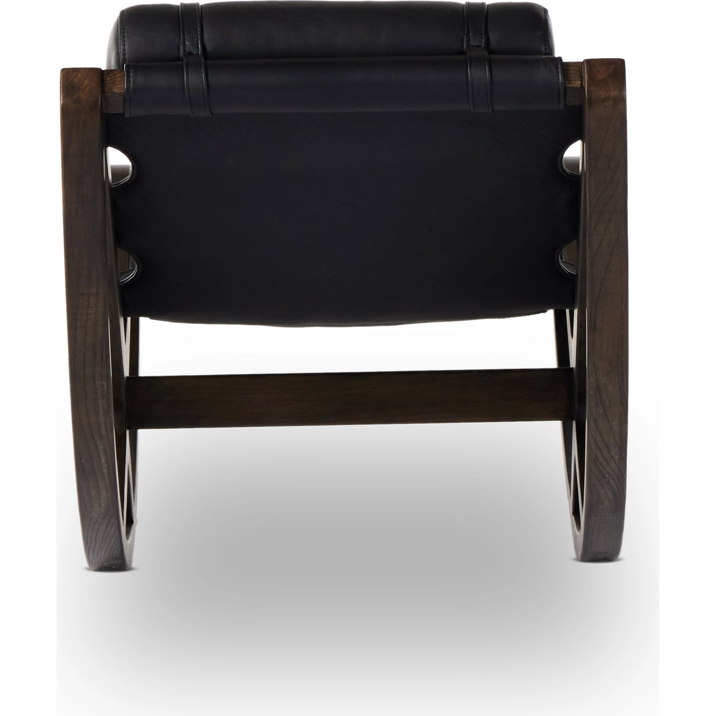 004 SI-2001989 | Additional Silo | Tarelton Chaise by Four Hands in carson black. Made from top grain leather, solid nettlewood, 90% polyurethane foam pad, 10% polyester fiber batting in a modern style.