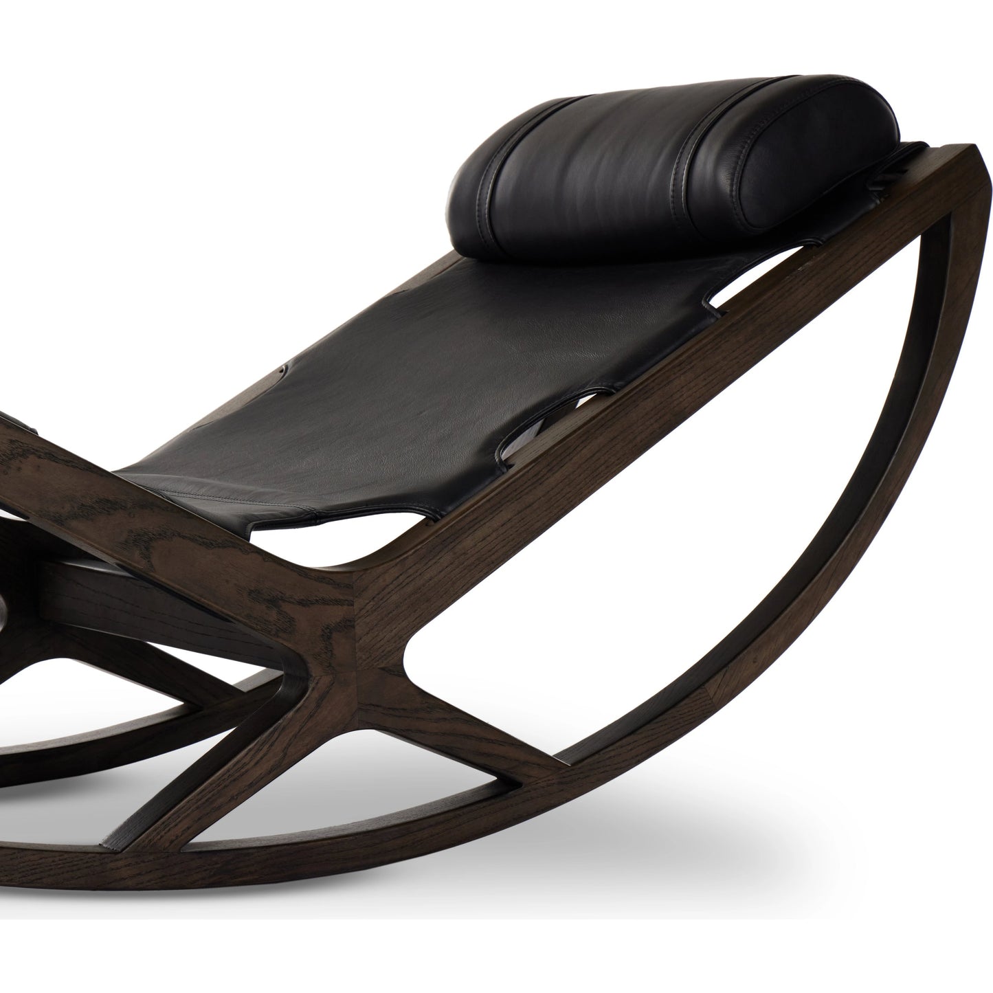 005 SI-2001989 | Additional Silo | Tarelton Chaise by Four Hands in carson black. Made from top grain leather, solid nettlewood, 90% polyurethane foam pad, 10% polyester fiber batting in a modern style.
