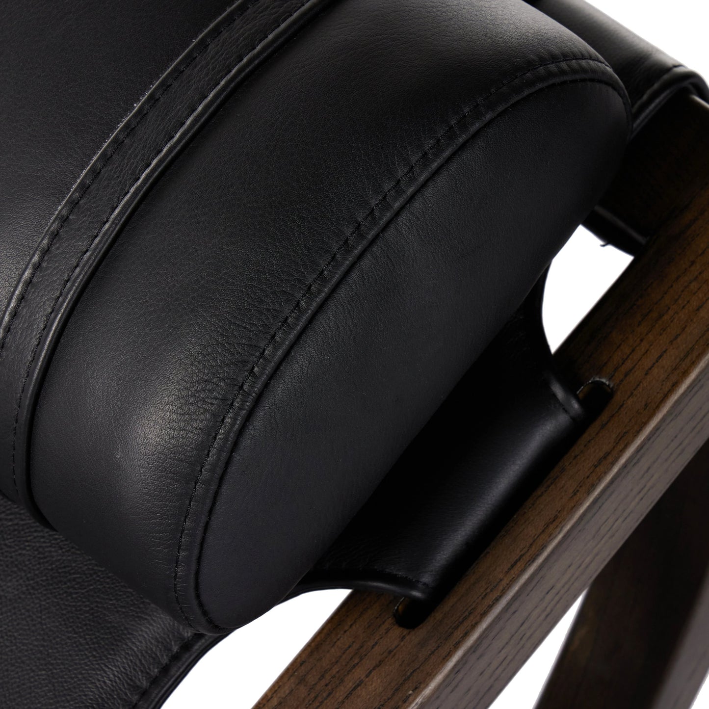 010 SI-2001989 | Additional Silo | Tarelton Chaise by Four Hands in carson black. Made from top grain leather, solid nettlewood, 90% polyurethane foam pad, 10% polyester fiber batting in a modern style.