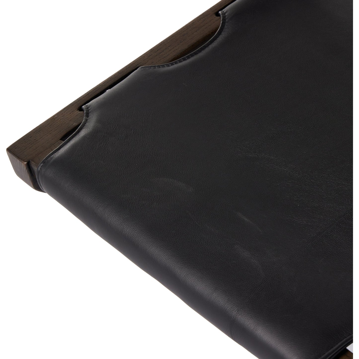 011 SI-2001989 | Additional Silo | Tarelton Chaise by Four Hands in carson black. Made from top grain leather, solid nettlewood, 90% polyurethane foam pad, 10% polyester fiber batting in a modern style.