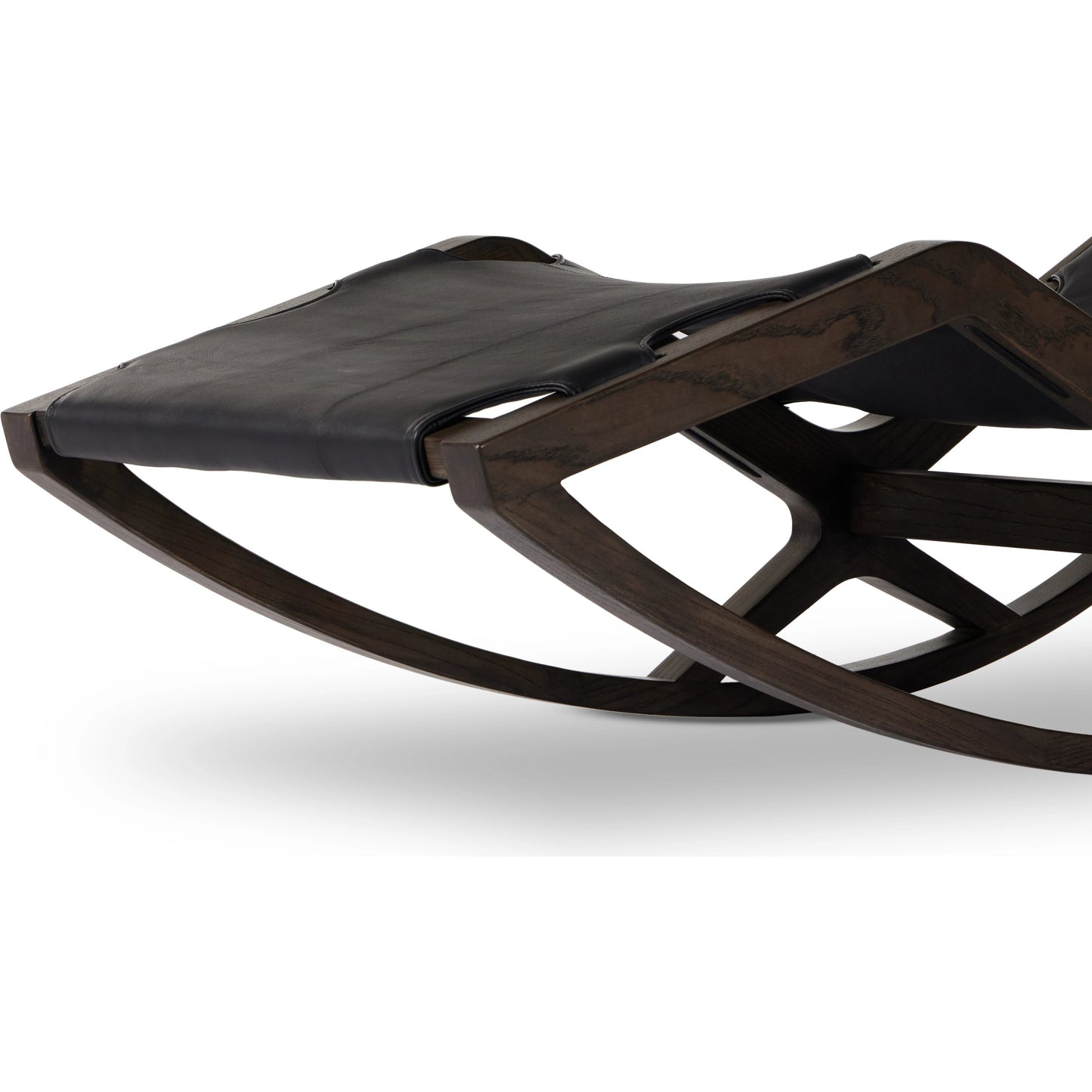 013 SI-2001989 | Additional Silo | Tarelton Chaise by Four Hands in carson black. Made from top grain leather, solid nettlewood, 90% polyurethane foam pad, 10% polyester fiber batting in a modern style.
