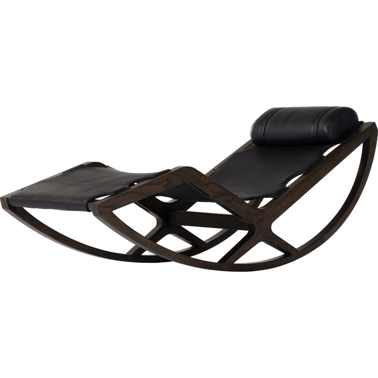 001 SI-2001989 | Primary Silo | Tarelton Chaise by Four Hands in carson black. Made from top grain leather, solid nettlewood, 90% polyurethane foam pad, 10% polyester fiber batting in a modern style.
